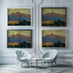 Krivan 1925–1930 Zolo Palugyay framed posters mockup