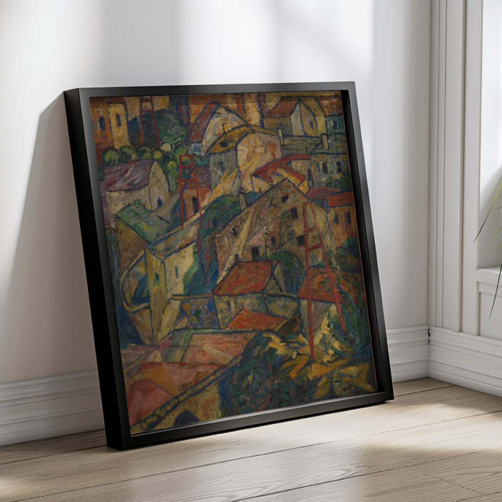 Krumauer Stadtlandschaft 1920 Anton Emanuel Peschka 4 mockup