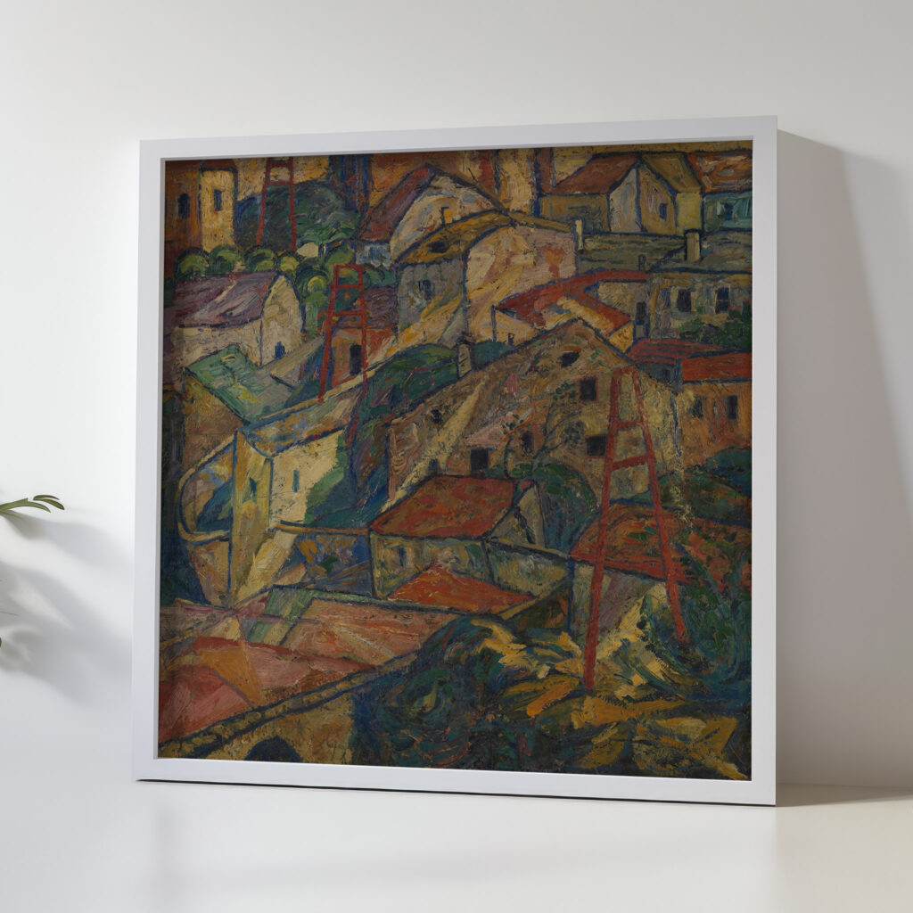 Krumauer Stadtlandschaft 1920 Anton Emanuel Peschka 5 mockup