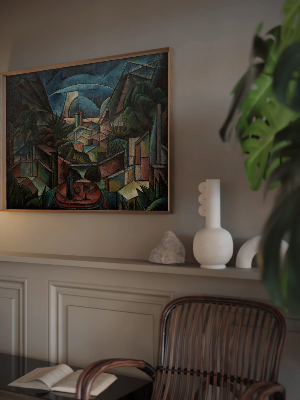 Kubofuturistische Landschaft 1920 Fritz Stuckenberg video mockup