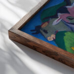 Kuhe im Herbst 1924 1926 Ernst Ludwig Kirchner close up dark wood mockup