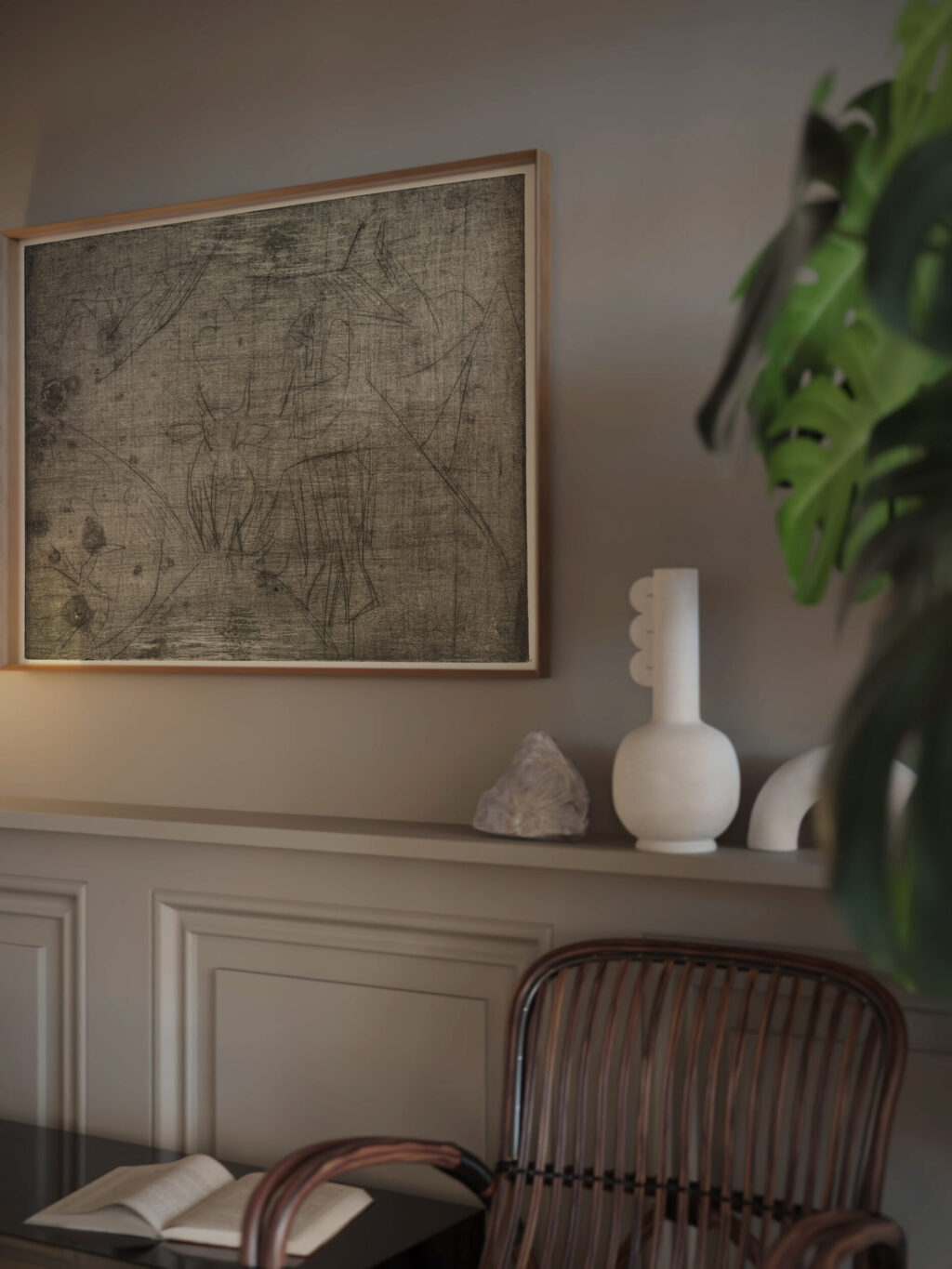 Kuhe und Hirt in den Bergen 1918 Ernst Ludwig Kirchner video mockup