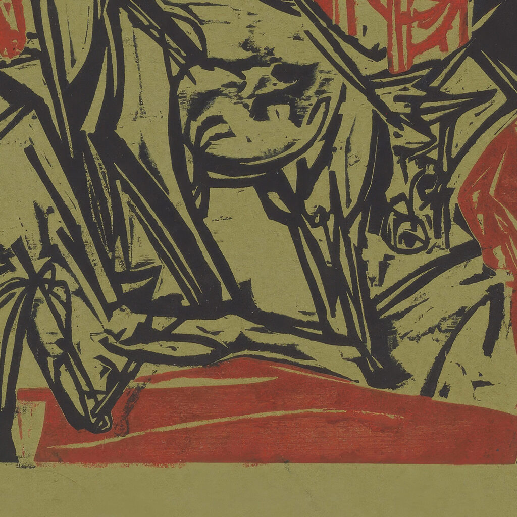 Kuhherde mit einem Hirten 1919 Ernst Ludwig Kirchner 8 mockup