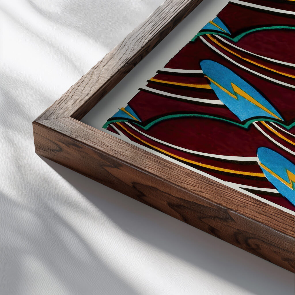 Kunstgewerbliche Schmuckformen fur die Flache Pl 02 1920 Christian Stoll close up dark wood mockup