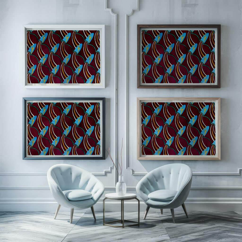 Kunstgewerbliche Schmuckformen fur die Flache Pl 02 1920 Christian Stoll framed posters mockup