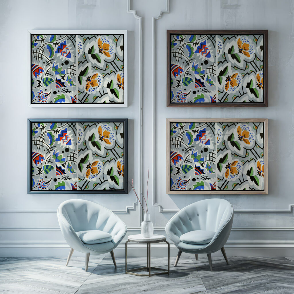 Kunstgewerbliche Schmuckformen fur die Flache Pl 05 1920 Christian Stoll framed posters mockup