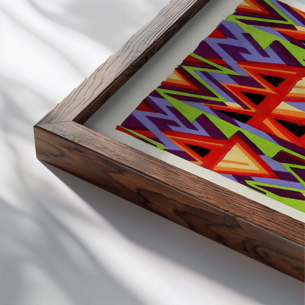 Kunstgewerbliche Schmuckformen fur die Flache Pl 07 1920 Christian Stoll close up dark wood mockup