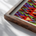 Kunstgewerbliche Schmuckformen fur die Flache Pl 07 1920 Christian Stoll close up dark wood mockup