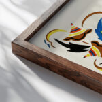 Kunstgewerbliche Schmuckformen fur die Flache Pl 10 1920 Christian Stoll close up dark wood mockup