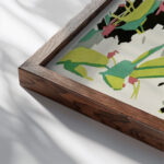 Kunstgewerbliche Schmuckformen fur die Flache Pl 12 1920 Christian Stoll close up dark wood mockup