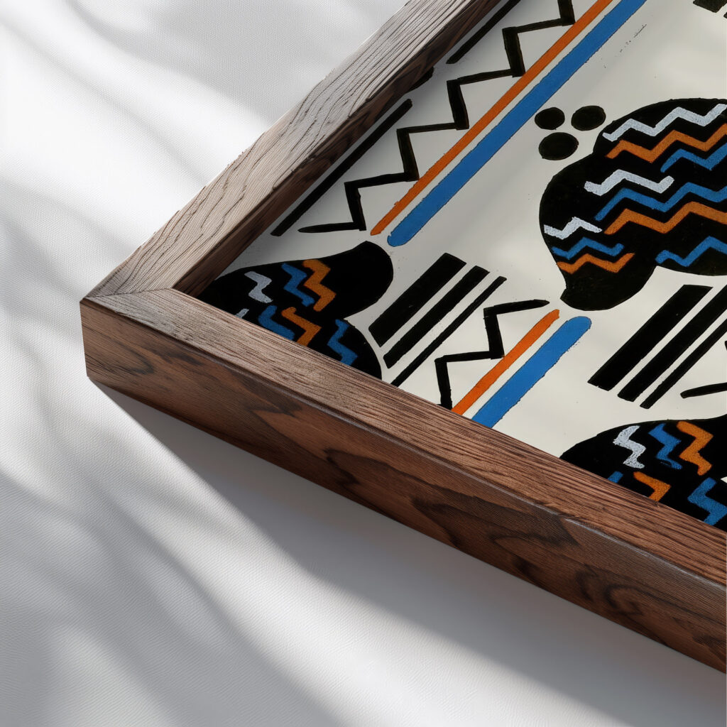 Kunstgewerbliche Schmuckformen fur die Flache Pl 14 1920 Christian Stoll close up dark wood mockup