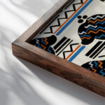 Kunstgewerbliche Schmuckformen fur die Flache Pl 14 1920 Christian Stoll close up dark wood mockup