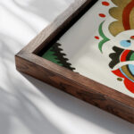 Kunstgewerbliche Schmuckformen fur die Flache Pl 19 1920 Christian Stoll close up dark wood mockup