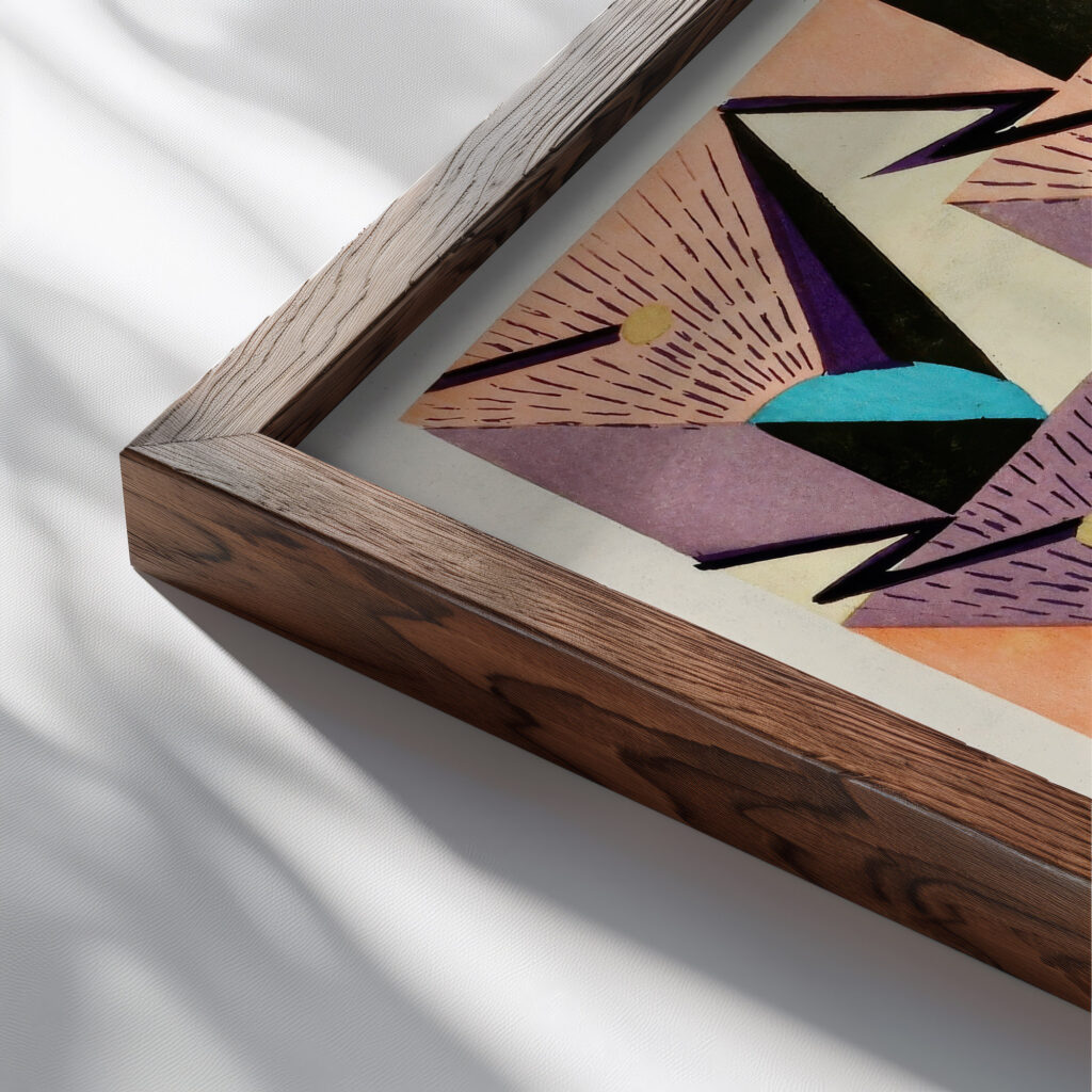 Kunstgewerbliche Schmuckformen fur die Flache Pl 23 1920 Christian Stoll close up dark wood mockup