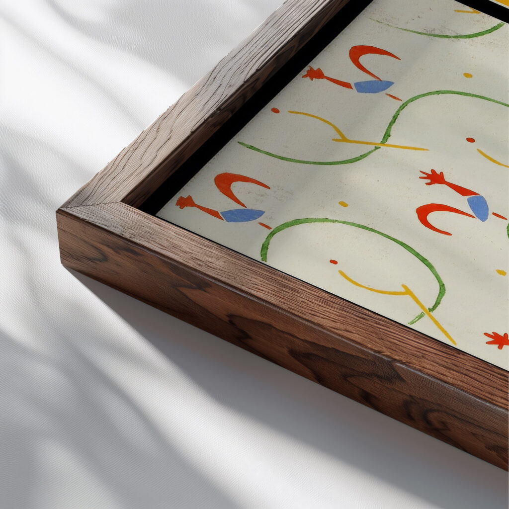 Kunstgewerbliche Schmuckformen fur die Flache Pl 25 1920 Christian Stoll close up dark wood mockup