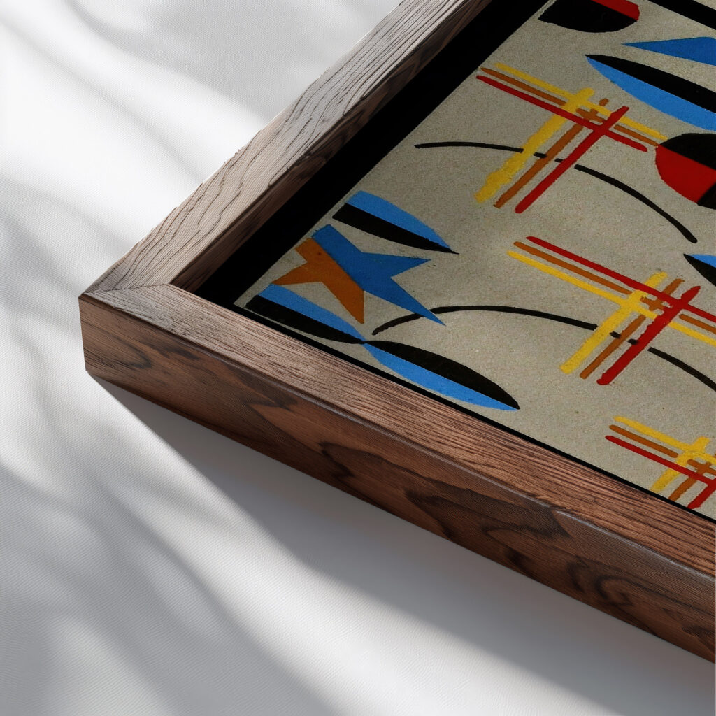 Kunstgewerbliche Schmuckformen fur die Flache Pl 28 1920 Christian Stoll close up dark wood mockup