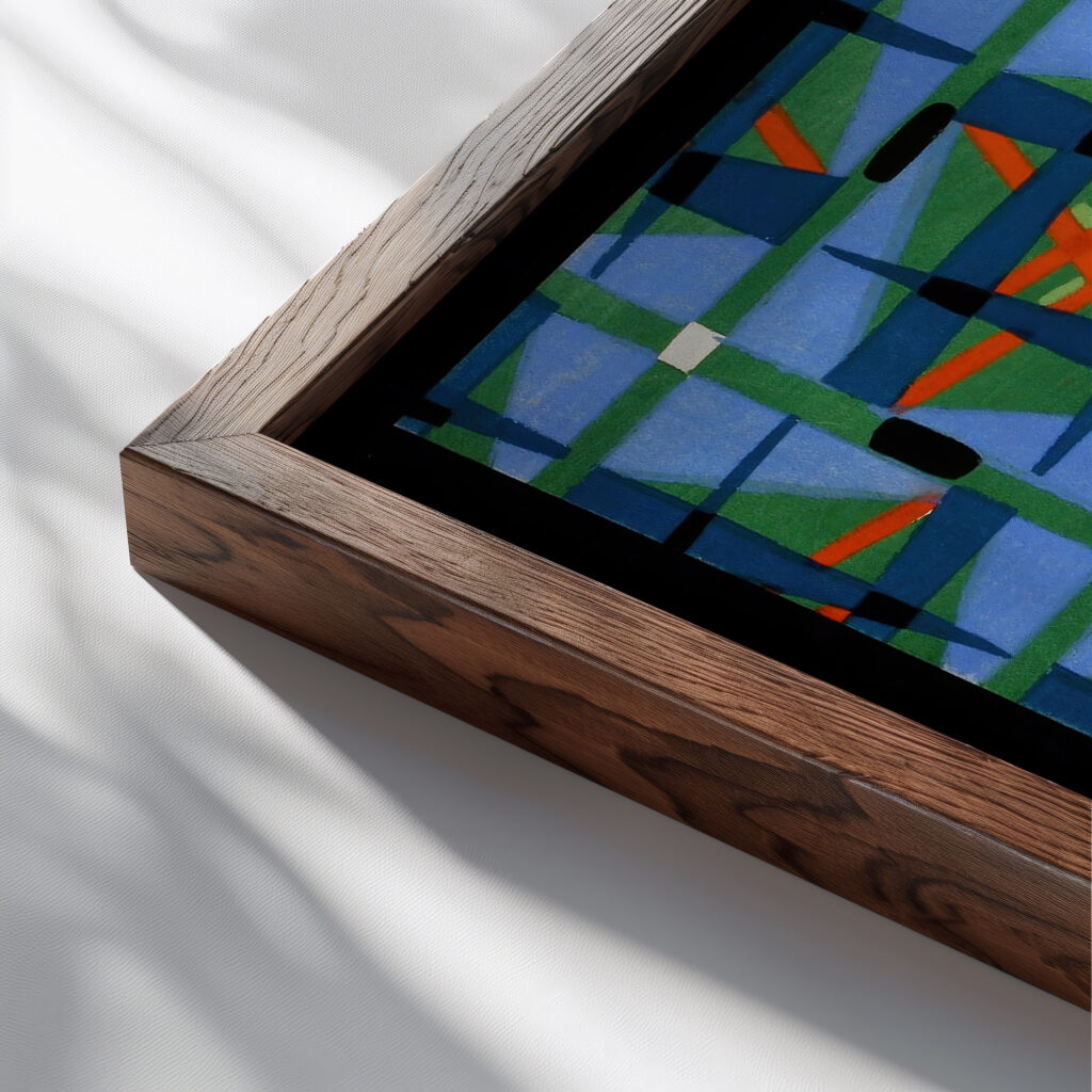 Kunstgewerbliche Schmuckformen fur die Flache Pl 30 1920 Christian Stoll close up dark wood mockup