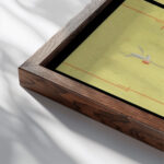 Kunstgewerbliche Schmuckformen fur die Flache Pl 33 1920 Christian Stoll close up dark wood mockup