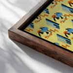 Kunstgewerbliche Schmuckformen fur die Flache Pl 36 1920 Christian Stoll close up dark wood mockup