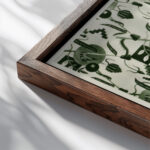 Kunstgewerbliche Schmuckformen fur die Flache Pl 37 1920 Christian Stoll close up dark wood mockup