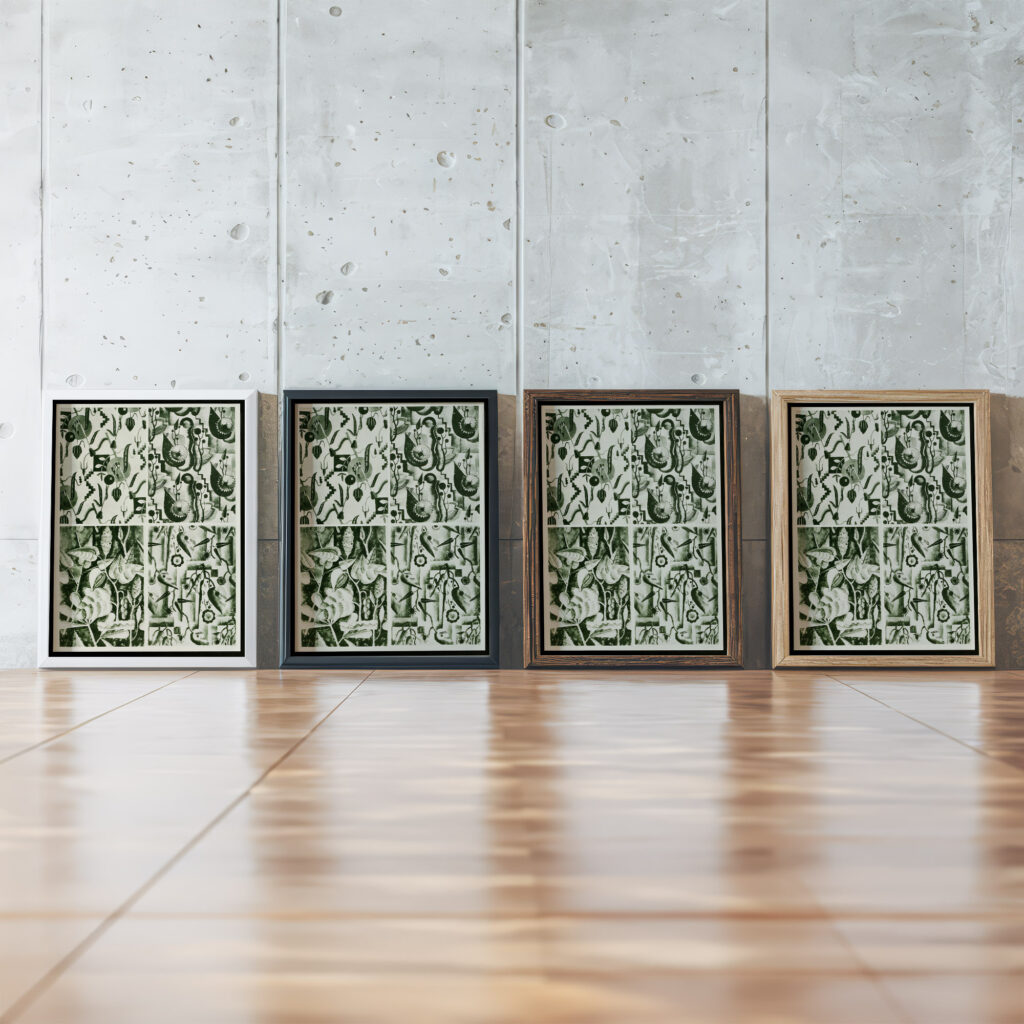 Kunstgewerbliche Schmuckformen fur die Flache Pl 37 1920 Christian Stoll framed posters mockup