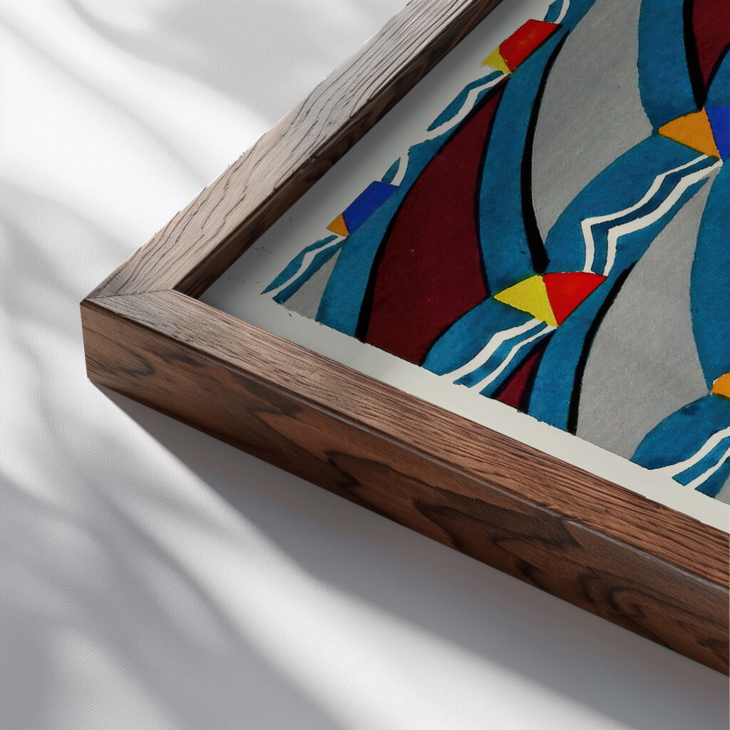 Kunstgewerbliche Schmuckformen fur die Flache Pl 41 1920 Christian Stoll close up dark wood mockup