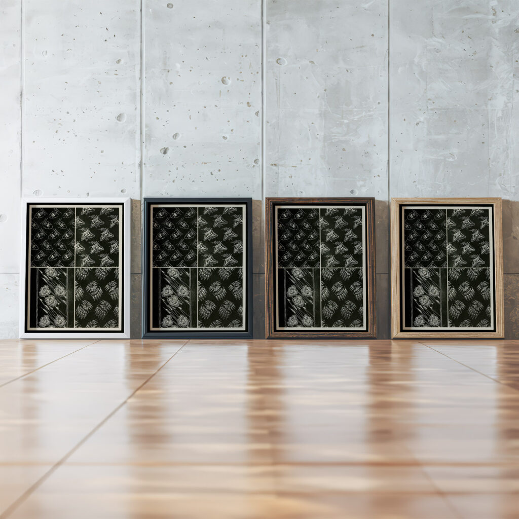 Kunstgewerbliche Schmuckformen fur die Flache Pl 43 1920 Christian Stoll framed posters mockup