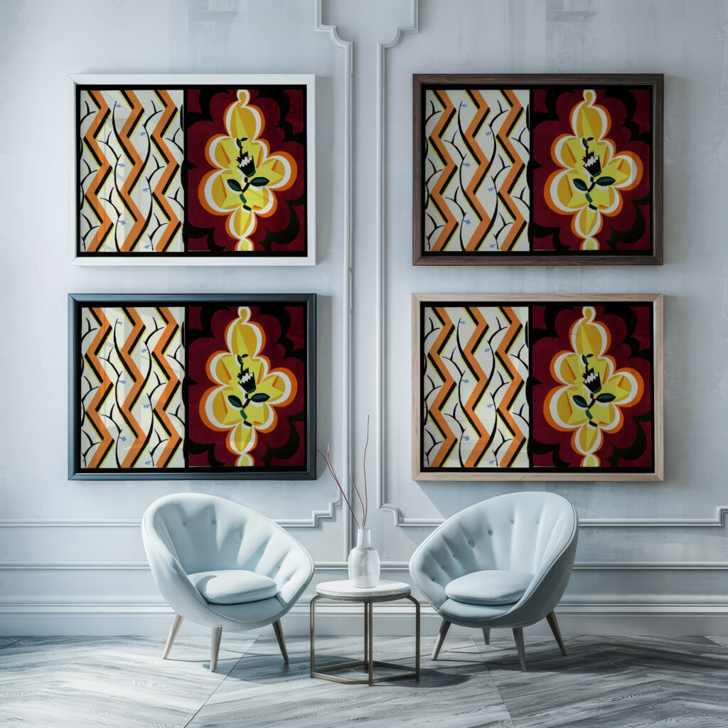 Kunstgewerbliche Schmuckformen fur die Flache Pl 44 1920 Christian Stoll framed posters mockup