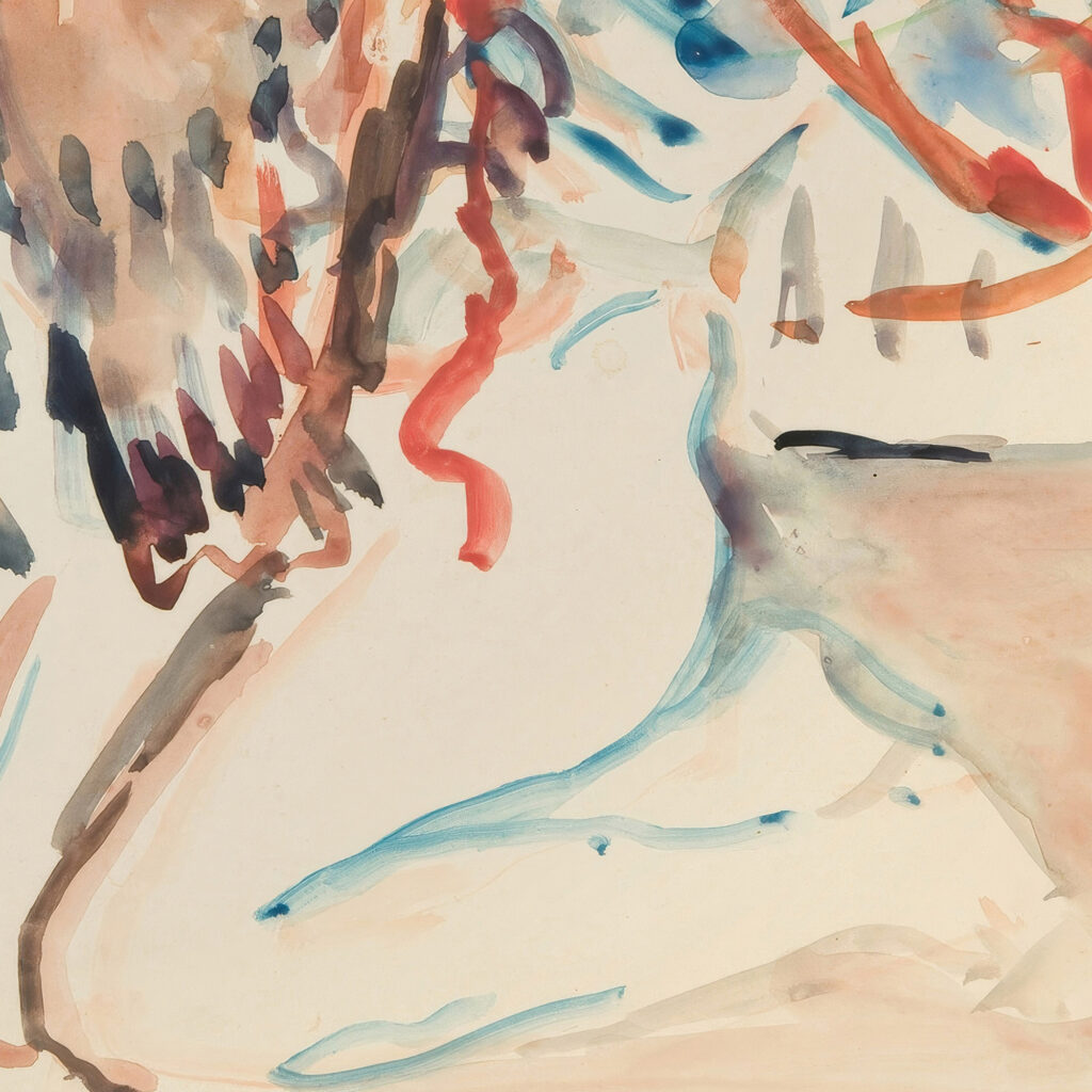 Kunstneren og hans syke oye. Knelende kvinnelig akt med orn 1930 Edvard Munch 8 mockup