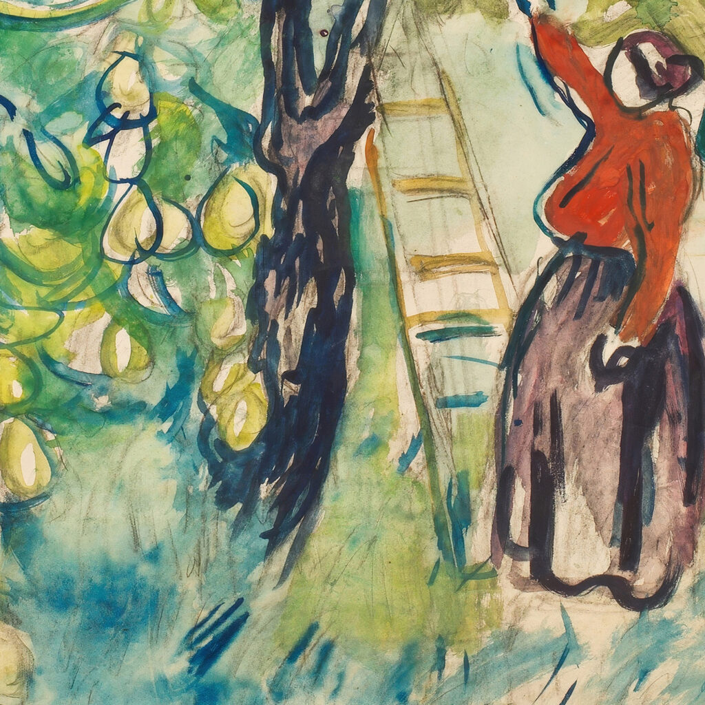 Kvinner hoster frukt ca 1920 Edvard Munch 8 mockup