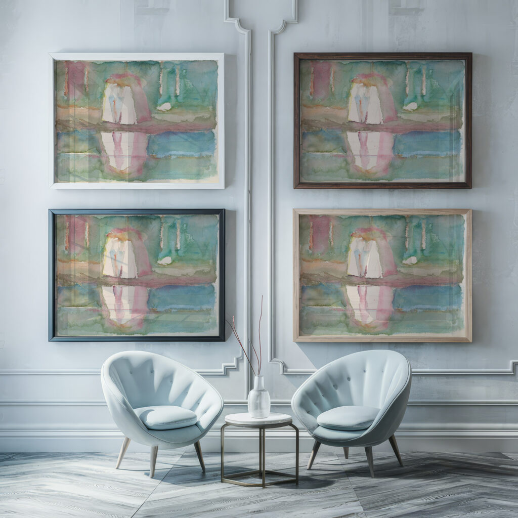 Kvinner pa stranden Asgardstrand 1920 Edvard Munch framed posters mockup