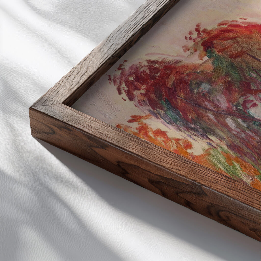 Kystlandskap 1904 Edvard Munch close up dark wood mockup
