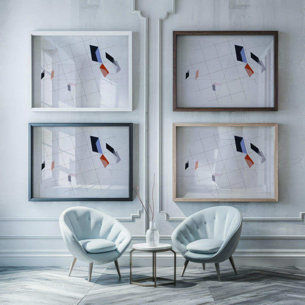 L IV 1936 Laszlo Moholy Nagy framed posters mockup