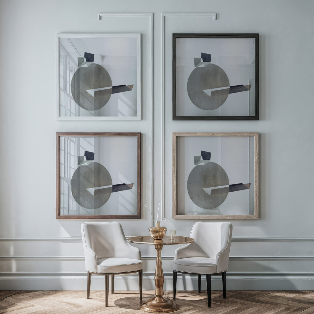 L.AL I 1936 Laszlo Moholy Nagy framed posters mockup