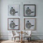 L.AL I 1936 Laszlo Moholy Nagy framed posters mockup