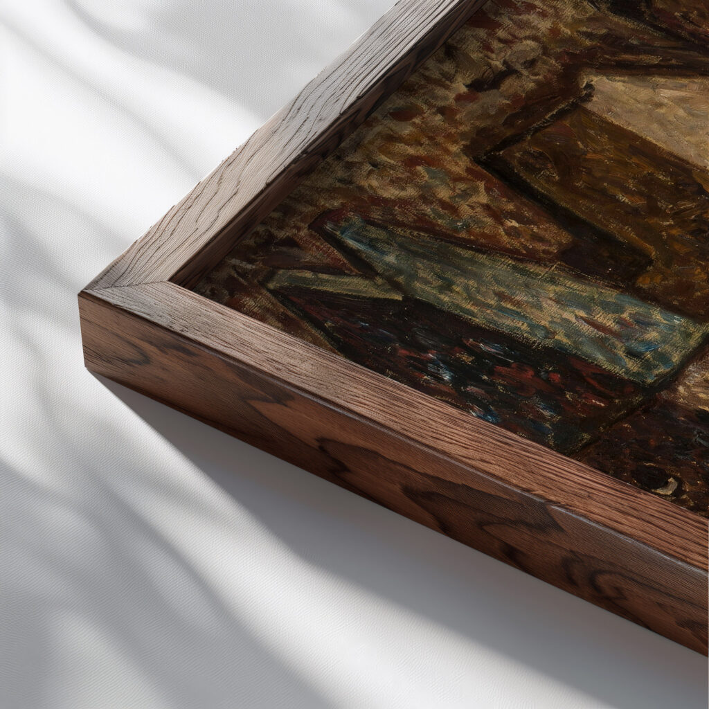 La Buvette 1930 Tadeusz Makowski close up dark wood mockup