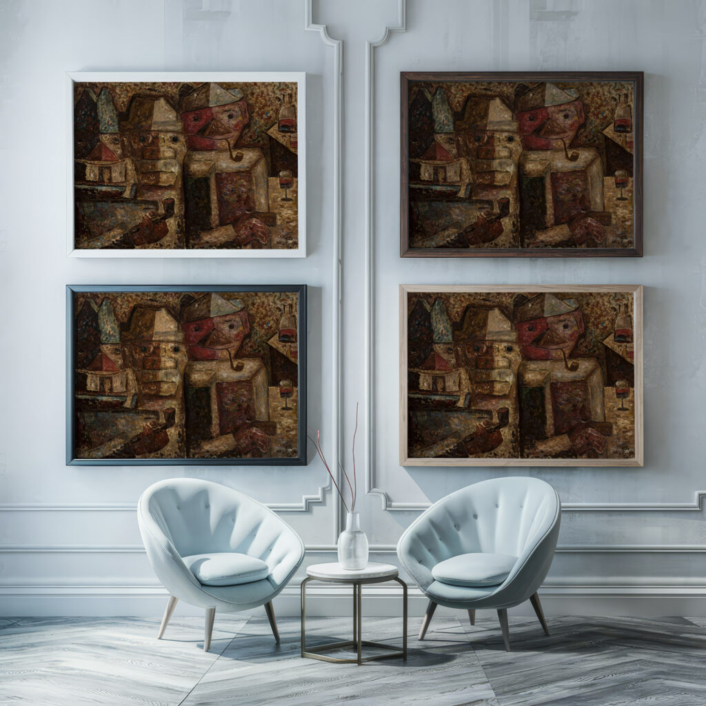 La Buvette 1930 Tadeusz Makowski framed posters mockup
