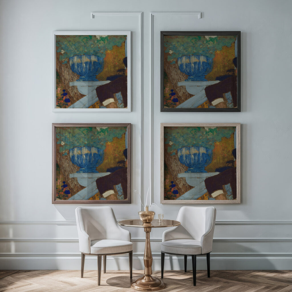 La Coupe Bleue circa 1895 98 Edouard Vuillard framed posters mockup
