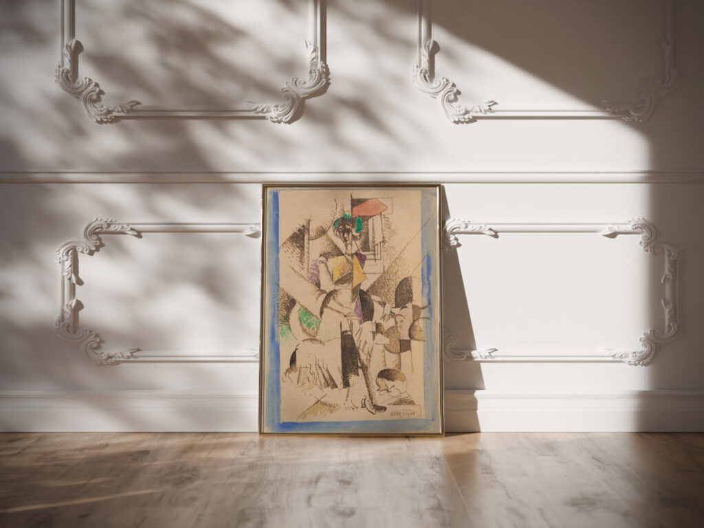 La Dame aux betes Portrait de Madame Raymond Duchamp Villon 1914 Albert Gleizes video mockup