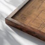 La Gare 1930 Joaquin Torres Garcia close up dark wood mockup