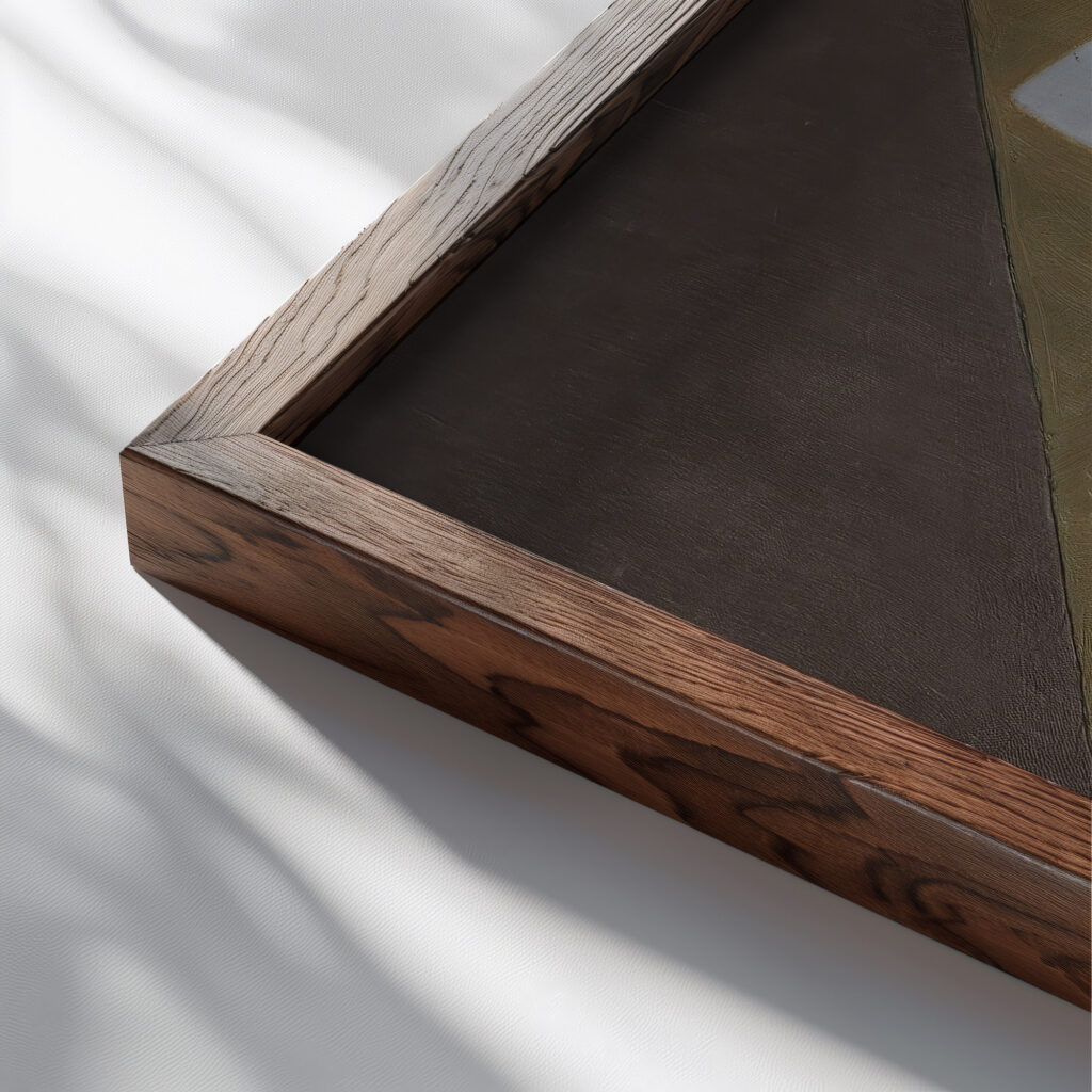 La Mandoline Noire 1926 Juan Gris close up dark wood mockup