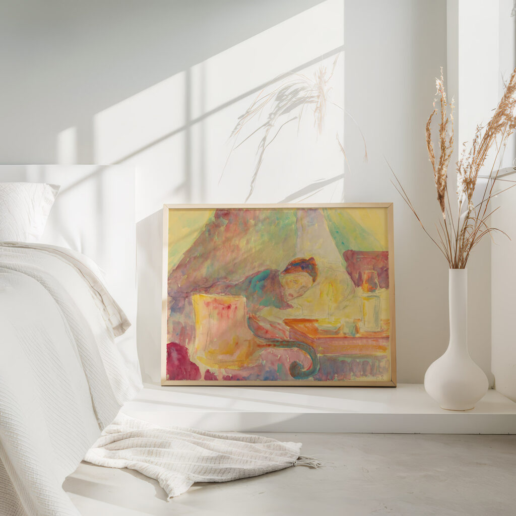 La Mere De Lartiste Au Lit Camille Pissarro 4 mockup