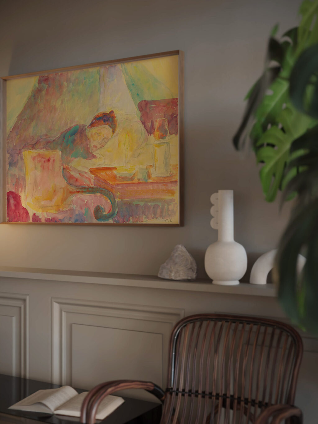 La Mere De Lartiste Au Lit Camille Pissarro video mockup