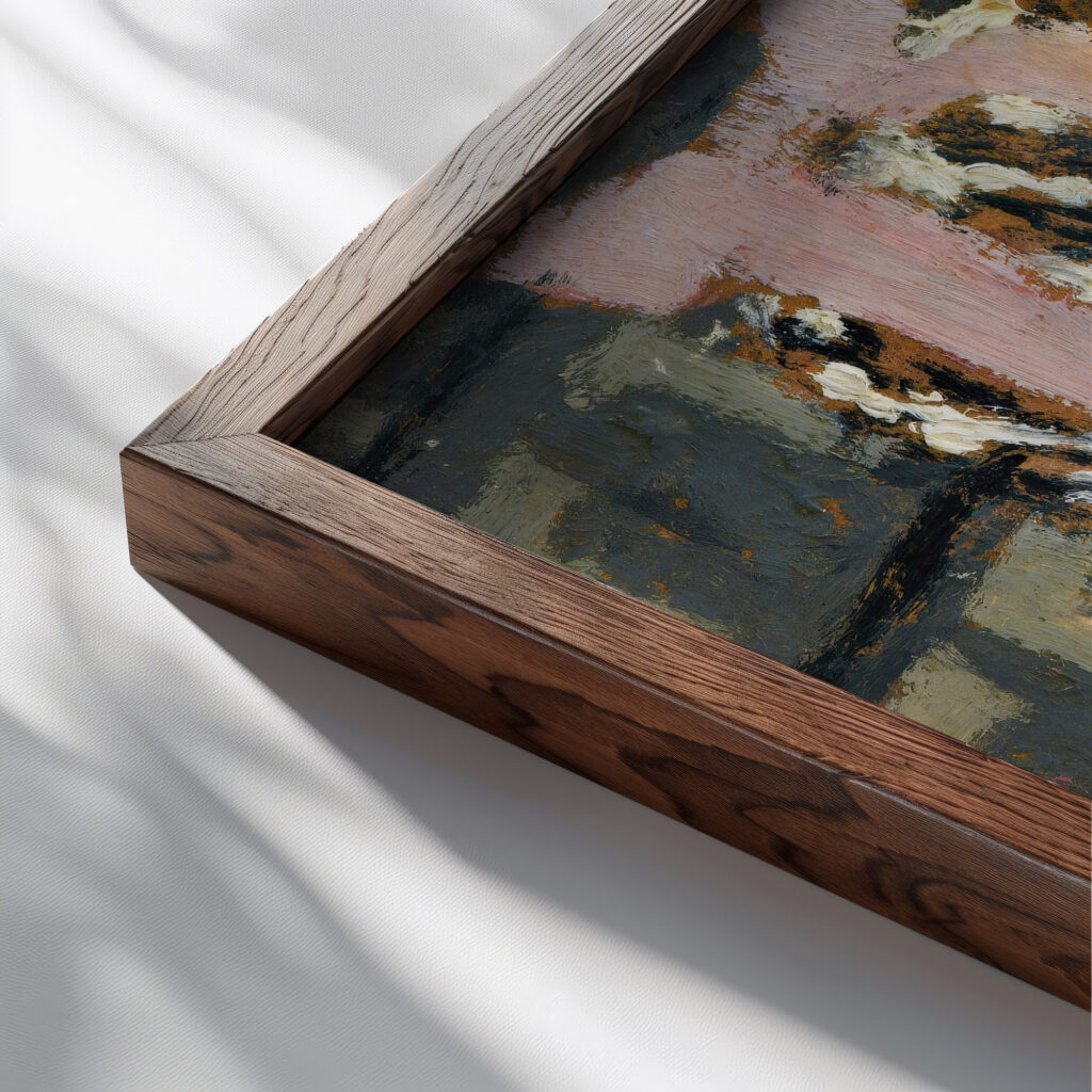 La Nourrice circa 1894 95 Edouard Vuillard close up dark wood mockup