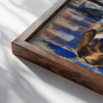 La Patronne 1943 1946 Paul Kleinschmidt close up dark wood mockup