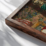 La Sauciere Et Les Ronds De Serviette circa 1896 97 Edouard Vuillard close up dark wood mockup