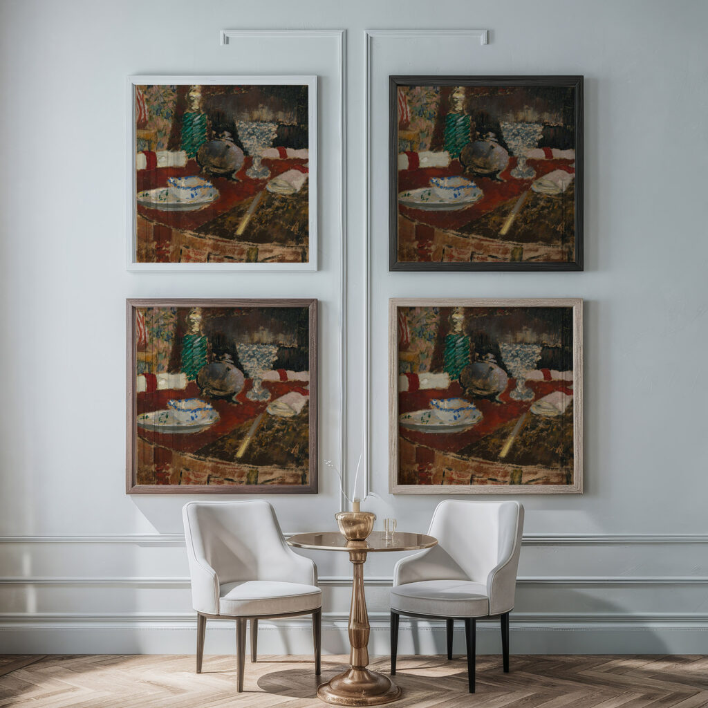 La Sauciere Et Les Ronds De Serviette circa 1896 97 Edouard Vuillard framed posters mockup