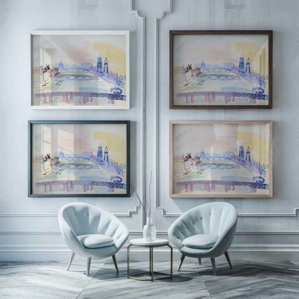 La Tamise Londres ca 1932 Raoul Dufy framed posters mockup