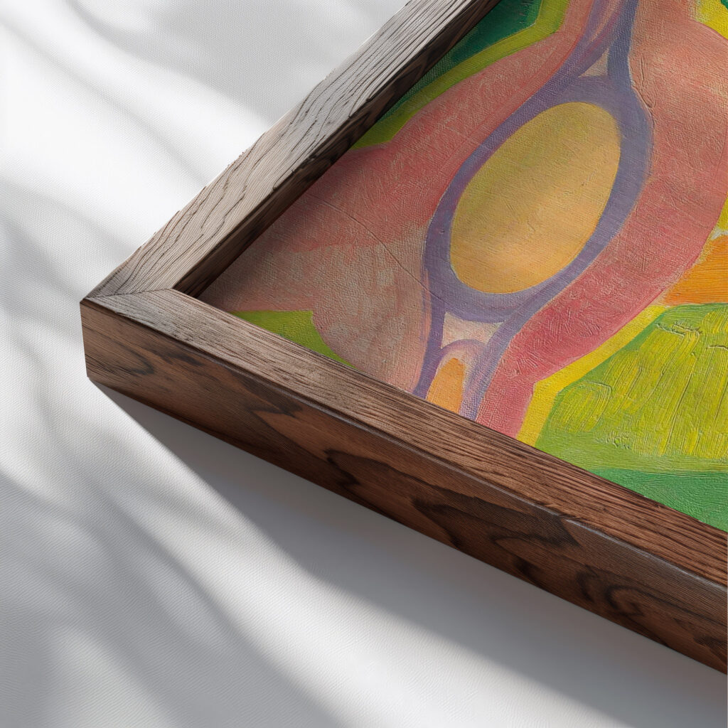 La Tour Eiffel 1928 Robert Delaunay close up dark wood mockup