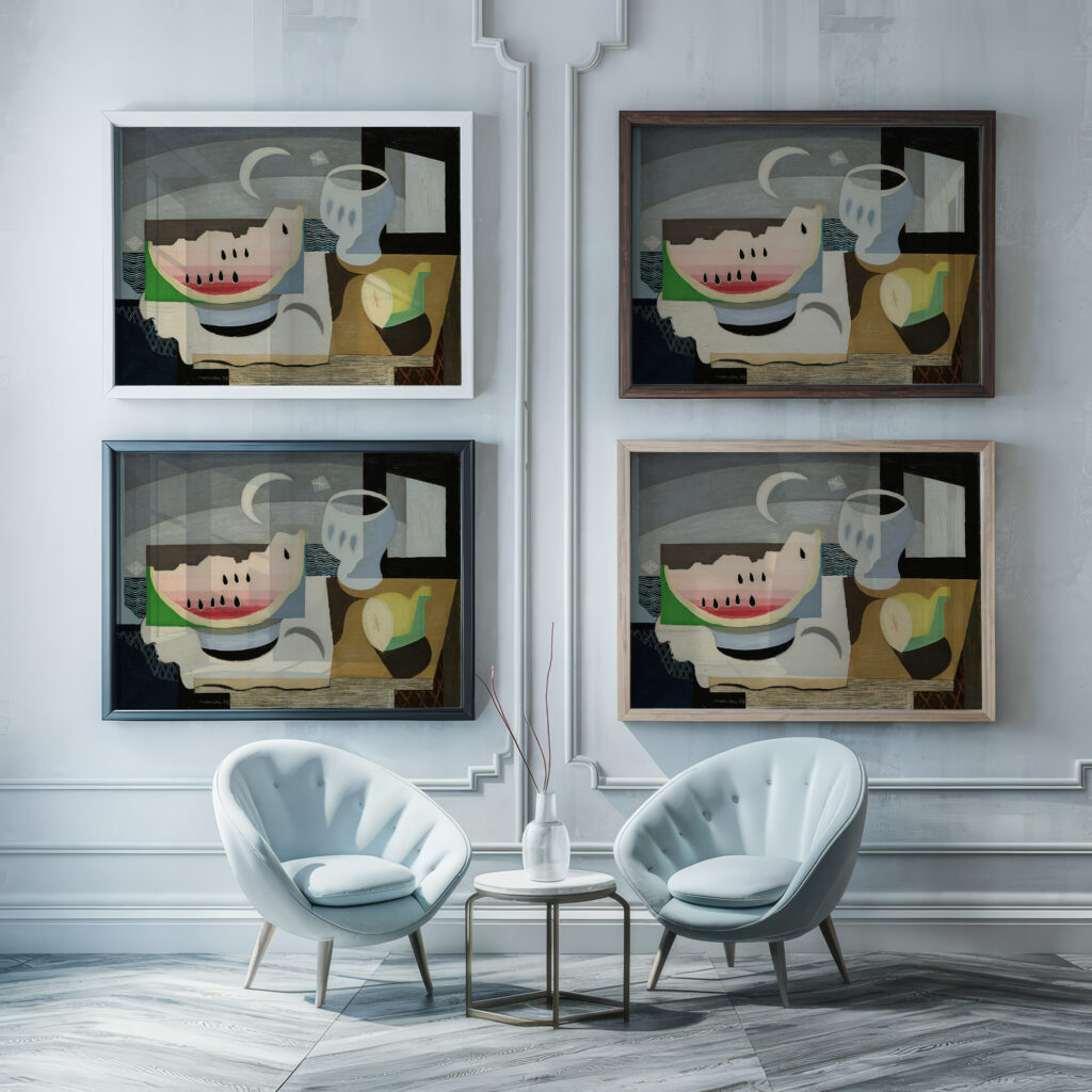 La Tranche De Pasteque 1927 Louis Marcoussis framed posters mockup